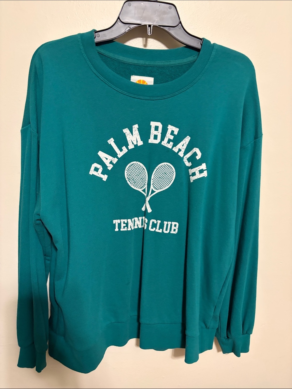 C&C California Teal Crewneck Sweatshirt with Tennis Graphic